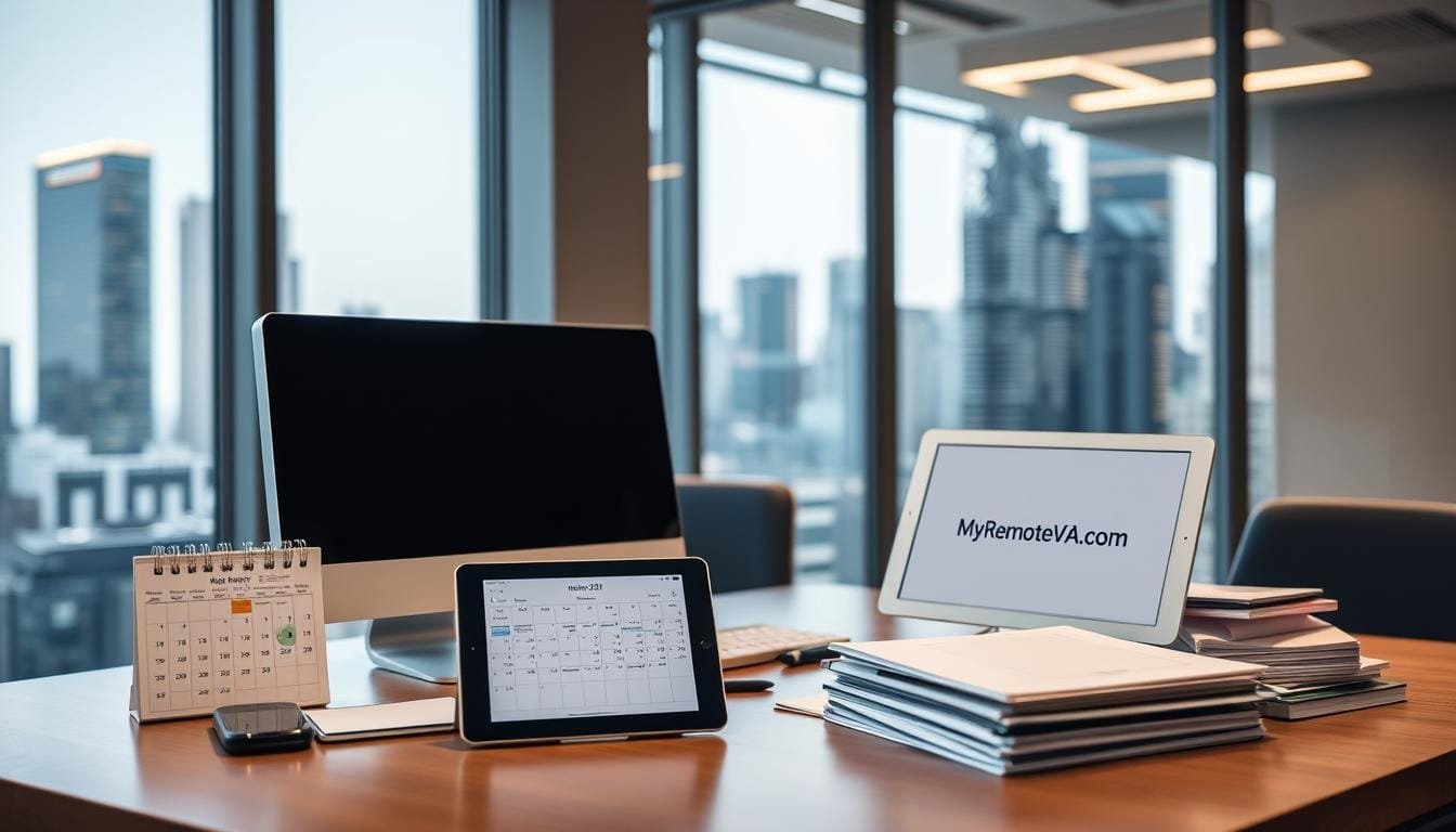 Delegating email and calendar management tasks to a virtual assistant using productivity tools