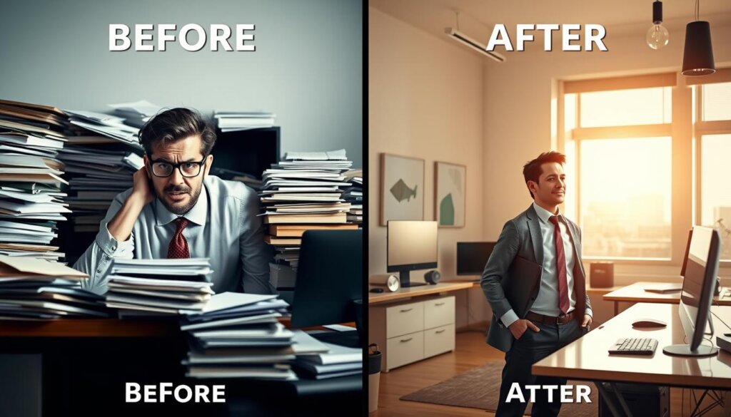 before after virtual assistant transformation